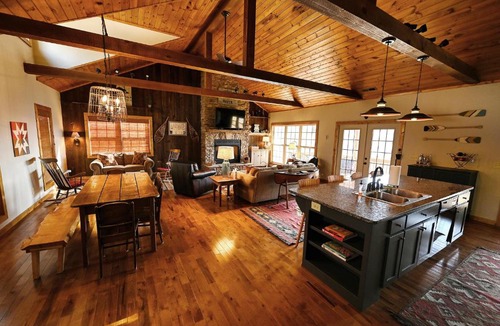 Topton Villa | Flying Squirrel Lakeview House - Spacious House with Private Deck and Hot Tub