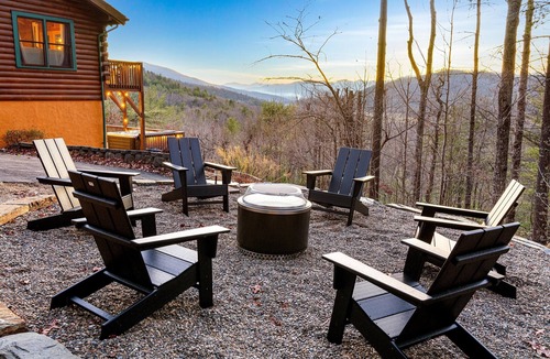 Marion Cabin | Foliage Views! Hot Tub, Game Room, Movie Theater, Fire Pit