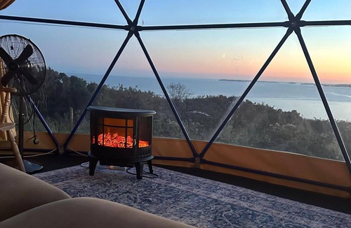 Llanybri Cabin | Geodesic Dome With sea Views