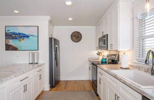 Southern Shores House | Here & Now: Semi-Oceanfront, private pool, hot tub, steps to the beach, two living areas.