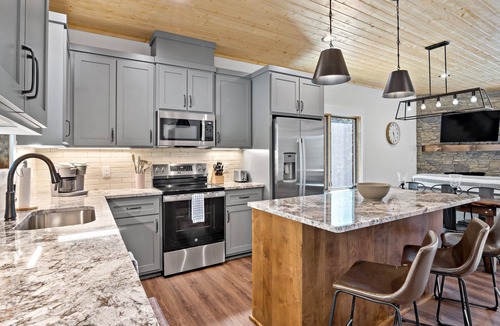 Nebo House | Higher Ground at Lake James | Hot Tub, Boat Slip & Game Room!