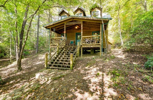 Asheville House | Hot Tub and Furnished Porch Balsam Grove Cabin