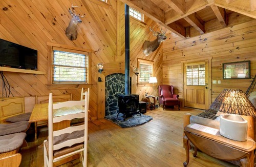 Asheville House | Hot Tub and Furnished Porch Balsam Grove Cabin