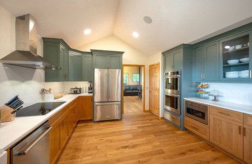 North Fork Township Cabin | Incredible Mtn Views - 106 Acres: Private Pool, Pickleball, Winter Ice Rink