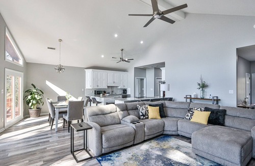 Mooresville House | LAKE FRONT Home with PRIVATE BEACH and HOT TUB on Lake Norman!
