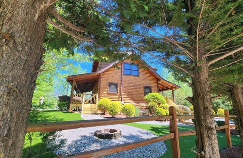Lake Lure Cabin | Lake Lure- Bluebird Cabin-Exceptional! Private Lake with Community Beach access.