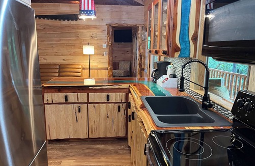 Mill Spring Cabin | Lake Lure Retreat. Perfect for a budget honeymoon or last minute anniversary!