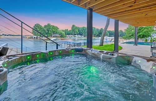 Westport House | Lakeshore Adrift - Exclusive Lakefront Home w/Heated Pool & Custom Bunks