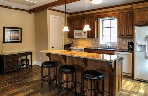 Lake Lure House | Le Petite Chateau - Lakefront - Upper/Lower Units Sleeps 6 dog friendly