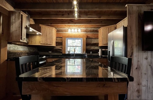Mount Airy Cabin | Log Cabin with Koi Pond in Mayberry on the “Surry County Wine Trail”