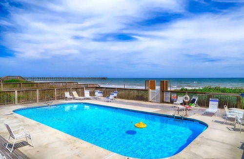 North Topsail Beach House | Luxurious Oceanside w/pool, elevator, 6 BR, steps from the sand and surf