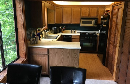 Lake Toxaway Condo | LUXURY 2BR/2BA SPECTACULAR OVER FALLS DECK/GRILL UPSCALE, COMFORTABLE FURNITURE