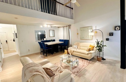 Sunset Road House | Luxury 3BR w King & Queen Beds, Patio, Playground, Uptown CLT, Home w Office