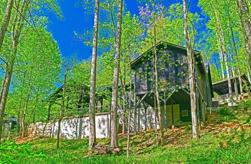 Asheville House | LUXURY 4 Kng Bdrm, 4.5 Bth, Gourmet Kitchen, Pavilion; TV, Fire Place, Heaters