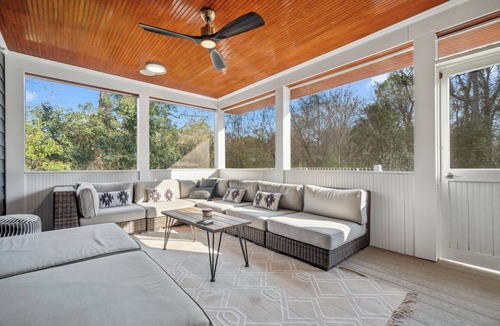 Commonwealth Park House | Luxury Charlotte Home with Stunning Pool & Hot Tub & Waterfalls