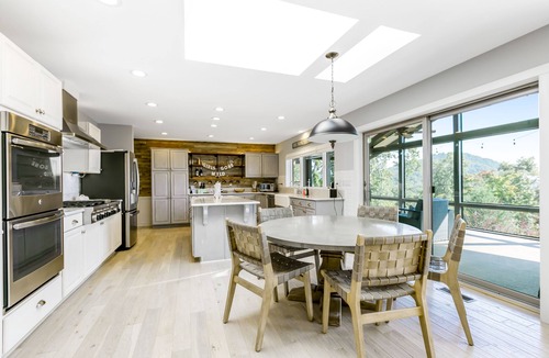 Saluda House | Luxury home with spectacular view, hot tub, decks, rec room, & yoga space