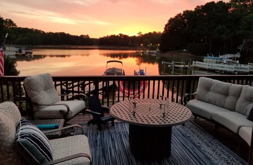 Steele Creek House | Luxury Lake Living, Sandy Beach, Boat Dock, J. Nicklaus Golf Course