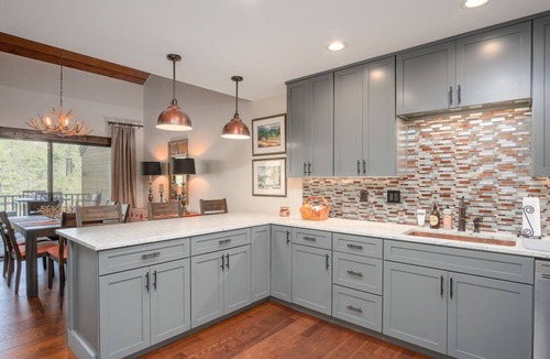 Sapphire House | Luxury Lakefront Gem with vibrant fall foliage and panoramic lake views