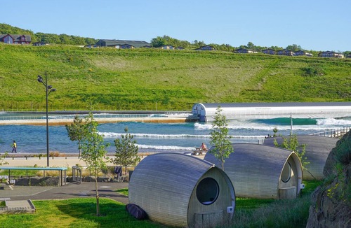Newbridge Cabin | Luxury Pod With Wave Pool Views & Smart Features