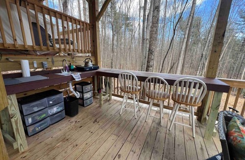 Traphill RV Rental | Magical Woodsy Glamping minutes from Stone Mountain, NC
