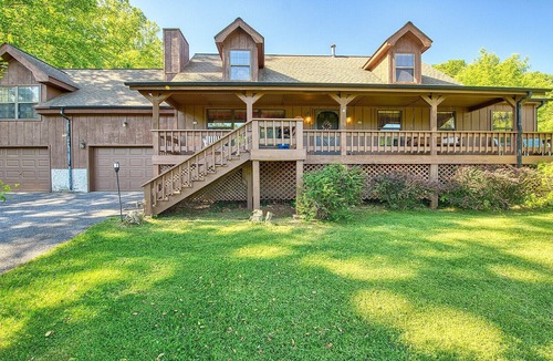 Valley Creek Run Cabin | Majestic Grace is the place to sit on the rocking chair porch and enjoy the quiet Carolina mounta...