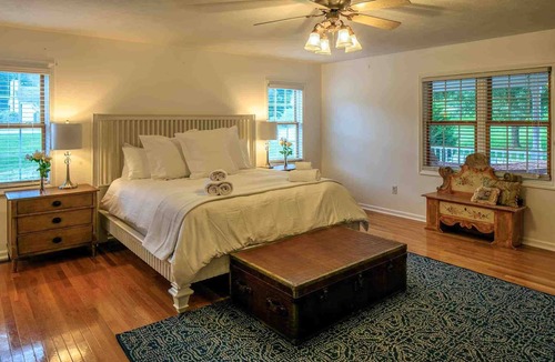 Hendersonville House | Modern and spacious home surrounded by scenic willow trees.