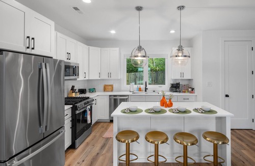 Downtown House | Modern, Cozy Home near Downtown & NC State w/Patio, King Bed, Mini Golf