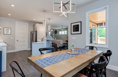 Woodfin House | Modern, Family + Pet-Friendly! Mins from Downtown AVL! Firepit, Hot Tub & Games!