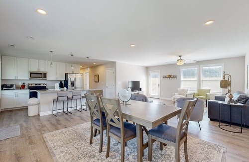 Alexander House | Modern interior with fenced yard and firepit - near town