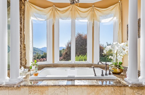 Leicester House | Mountain estate with hot tub, sauna, gym, home theater, game room, & WiFi