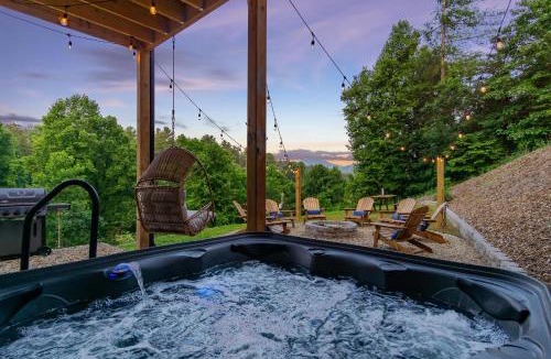 Mars Hill House | Mountain Retreat Game Rm Hot Tub FirePit Mtn Views