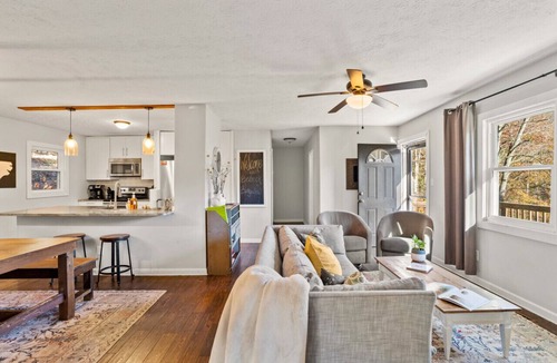 Candler Cottage | Mountain View Cottage with Hot Tub