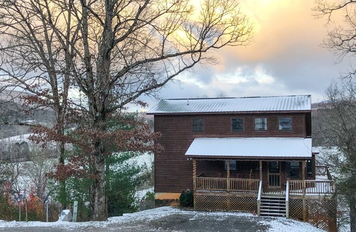 Murphy House | Mountain View Home w/Private Hot Tub, Game Room, & Relaxing Creek on Property