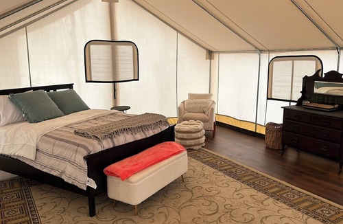 Moravian Falls RV Rental | Mountaintop Glamping Tent at Growing Faith Farms