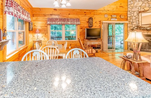 Maggie Valley House | Multi-Level Riverfront Home w/Deck, Patio, Free WiFi, Gas Fireplace, Game Room