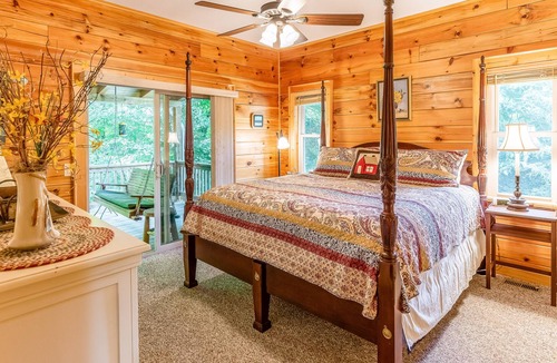 Maggie Valley House | Multi-Level Riverfront Home w/Deck, Patio, Free WiFi, Gas Fireplace, Game Room
