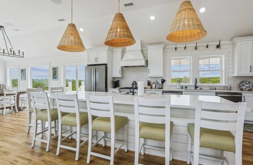 Pine Island House | Newbern - New Cons. Semi Oceanfront in Corolla with Fire Pit, Elevator, Hot Tub and More!