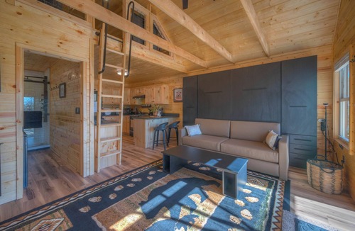Murphy Cabin | Nikobear's Nook-Tiny Cabin/BIG Amenities-King Bed-Secure Porch and Yard for Pups