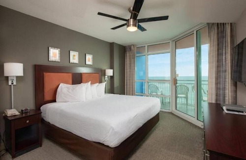 Cherry Grove Beach Hotel | Oceanfront Condo | Pool, Gym & Balcony