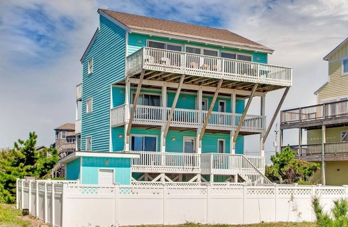 Salvo House | Oceanfront Dog Friendly Home w/Private Pool, Hot Tub, Game Room, Beach Views