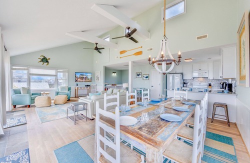Rodanthe House | Oceanfront Dog Friendly Home in Waves w/Private Pool, Hot Tub, Tiki Bar, Grill