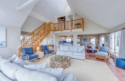 Waves House | Oceanfront Dog Friendly w/Private Pool, Hot Tub, Game Room, Cargo Lift, Tennis