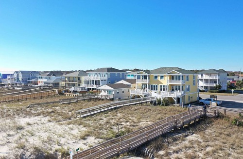 Kure Beach House | Oceanfront Escape | 4 Balconies, Private Beach Path, Walk to Kure Pier, Turtle Nesting Area!