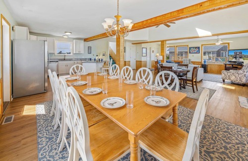Waves House | Oceanfront Home in Waves with Private Pool, Hot Tub, and Home Theater