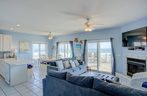 Village of Stump Sound House | Oceanfront home with a pool, tennis, beach access, all new appliances