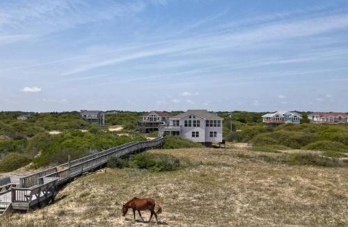 Carova Beach House | Oceanfront with Private Beach Access & Wild Horses