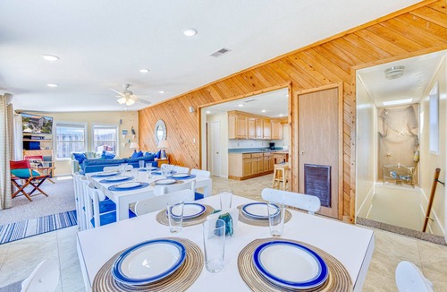 Salvo House | Oceanview Dog Friendly w/Solar Heated Private Pool, Hot Tub, and Home Theater