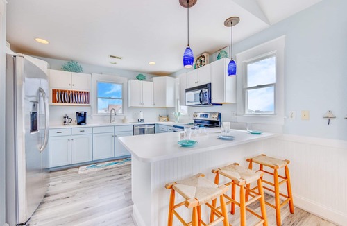 Salvo House | Oceanview Home with Private Pool, Hot Tub, Tiki Bar, Foosball, and Beach Gear