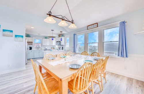 Salvo House | Oceanview Home with Private Pool, Hot Tub, Tiki Bar, Foosball, and Beach Gear