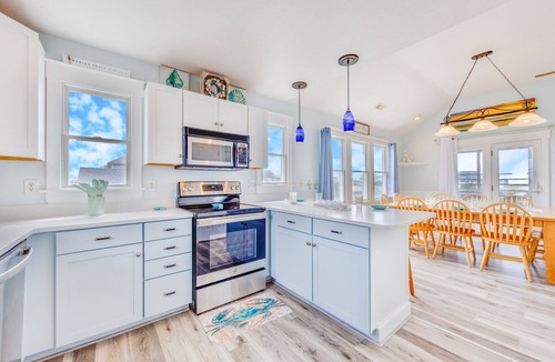 Salvo House | Oceanview Home with Private Pool, Hot Tub, Tiki Bar, Foosball, and Beach Gear